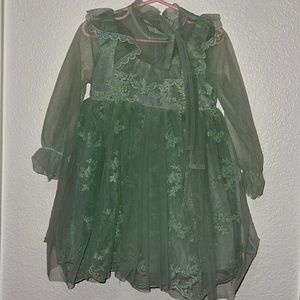 3T Green Vintage Look Dress